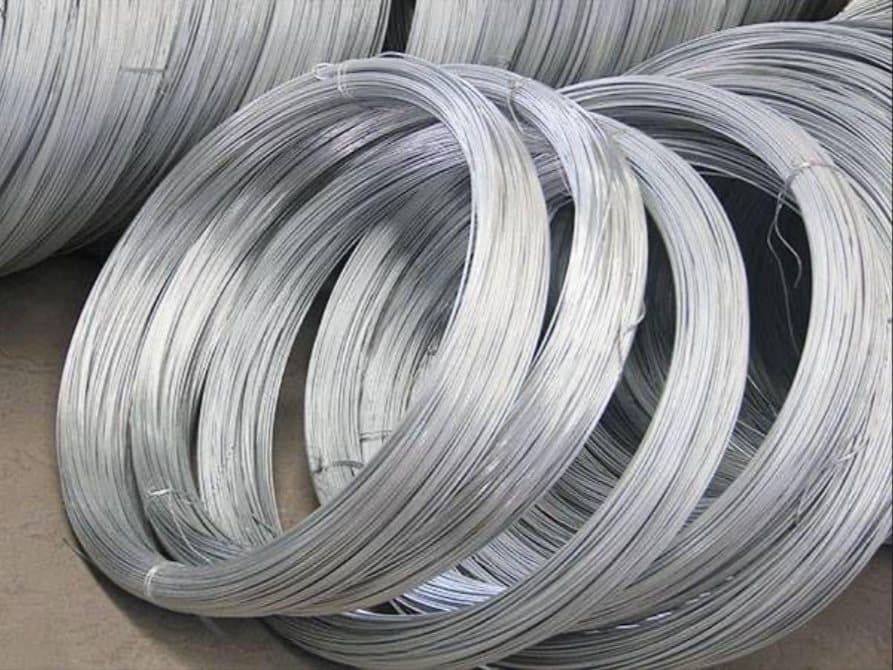 Coils of galvanised GI wire