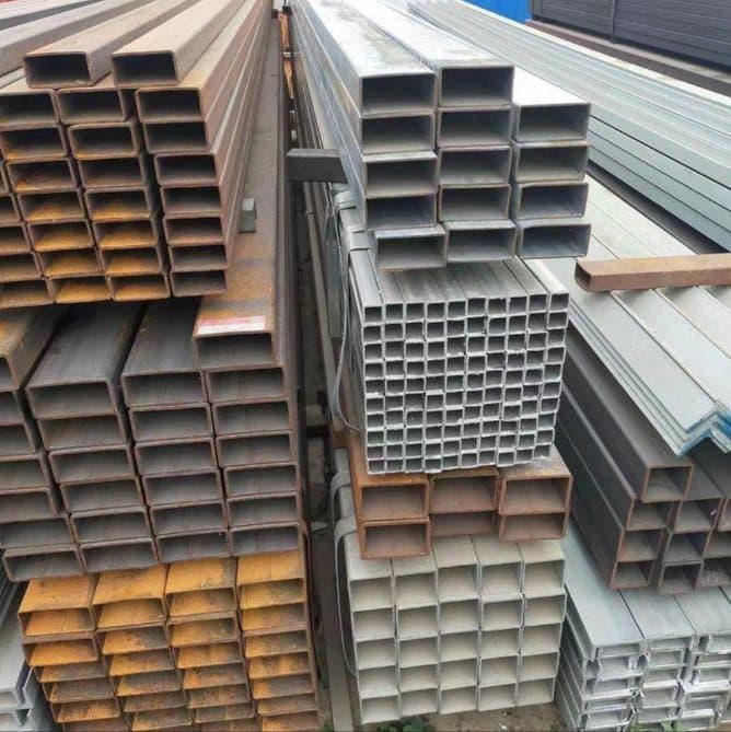 Rectangular and square hollow sections stacked with MS angles